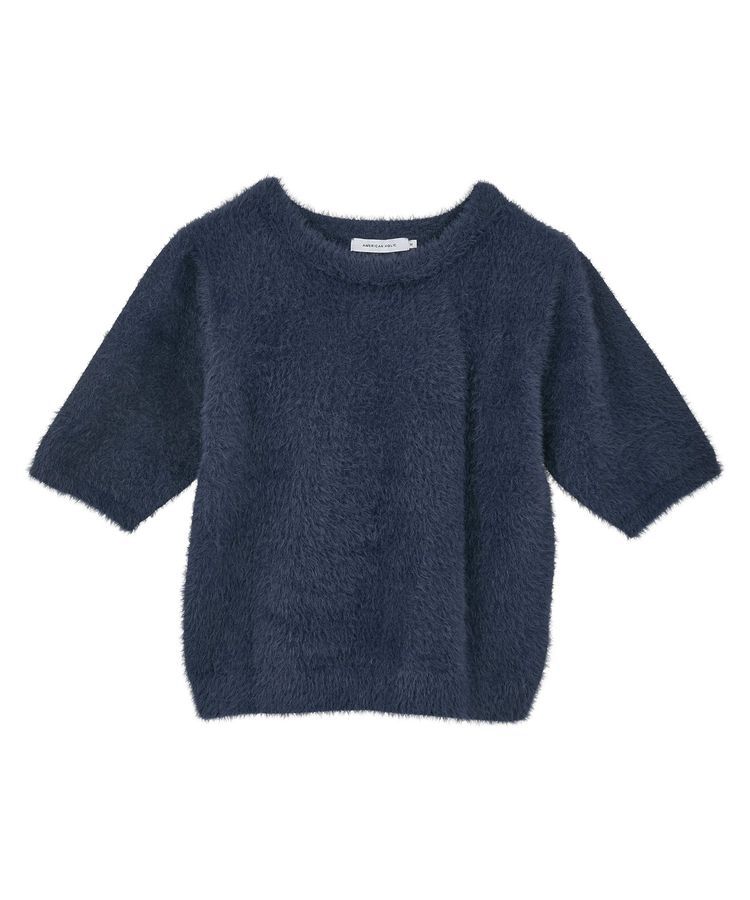 AMERICAN HOLIC「フェザー半袖ニットプルオーバー」|ニット・セーター|