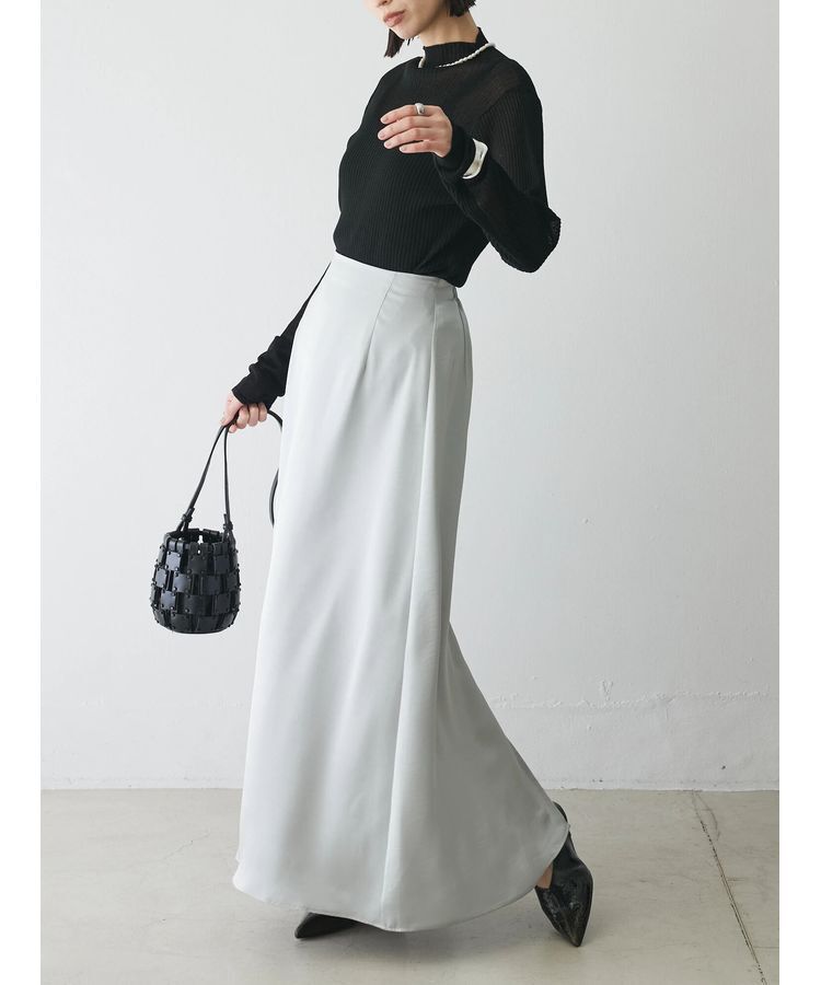 AnriettMusee「ラメ切替スリーブリブシアーニット」|ニット・セーター|