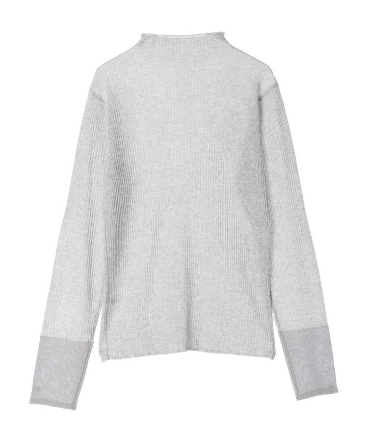 AnriettMusee「ラメ切替スリーブリブシアーニット」|ニット・セーター|