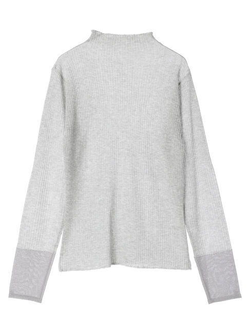 AnriettMusee「ラメ切替スリーブリブシアーニット」|ニット・セーター|