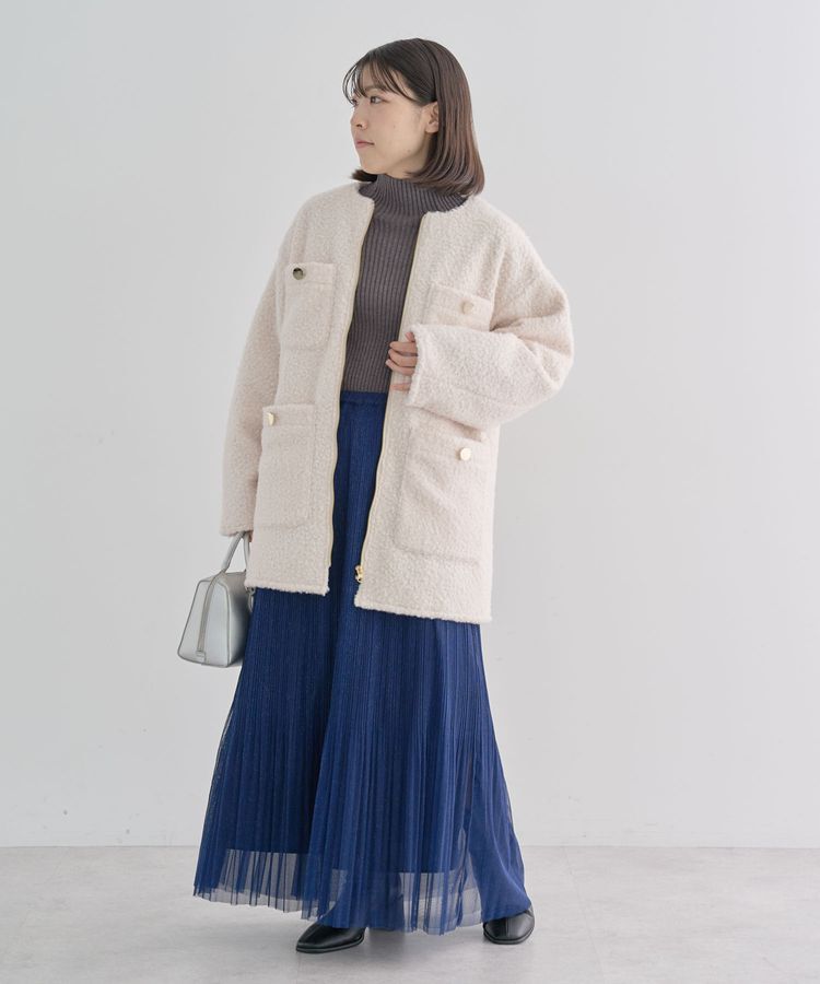 Green Parks「ノーカラーZIPジャコット」|ブルゾン・スタジャン|