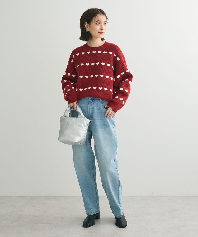 Green Parks「・swing by ハートクルーネックニット」|ニット・セーター|