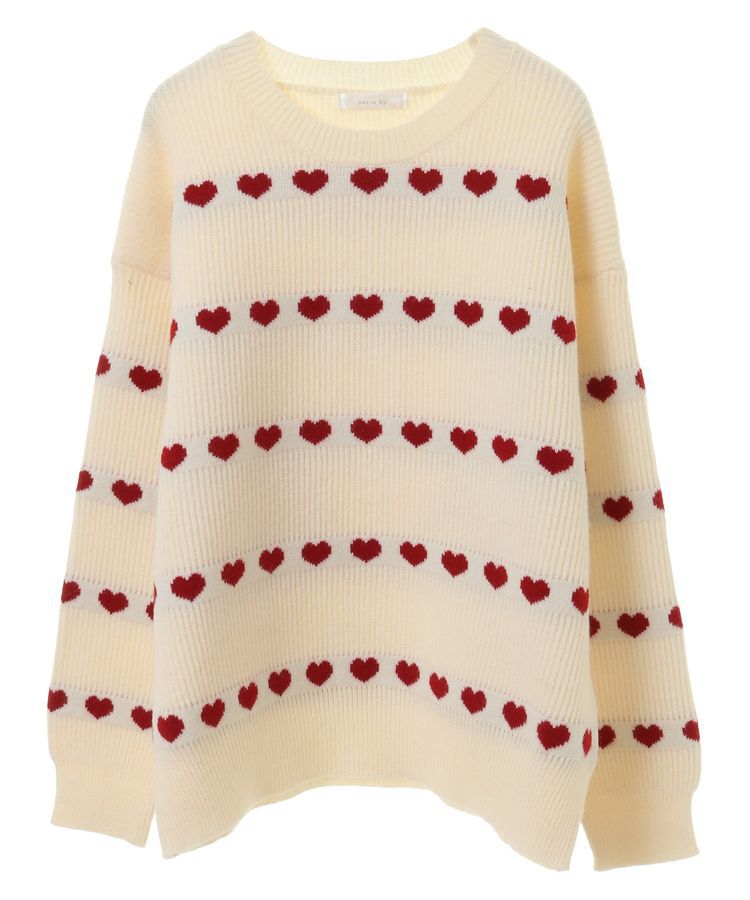 Green Parks「・swing by ハートクルーネックニット」|ニット・セーター|