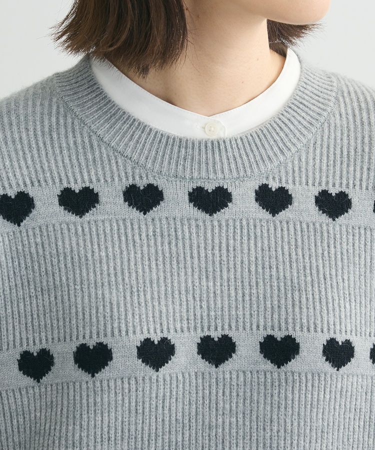 Green Parks「・swing by ハートクルーネックニット」|ニット・セーター|
