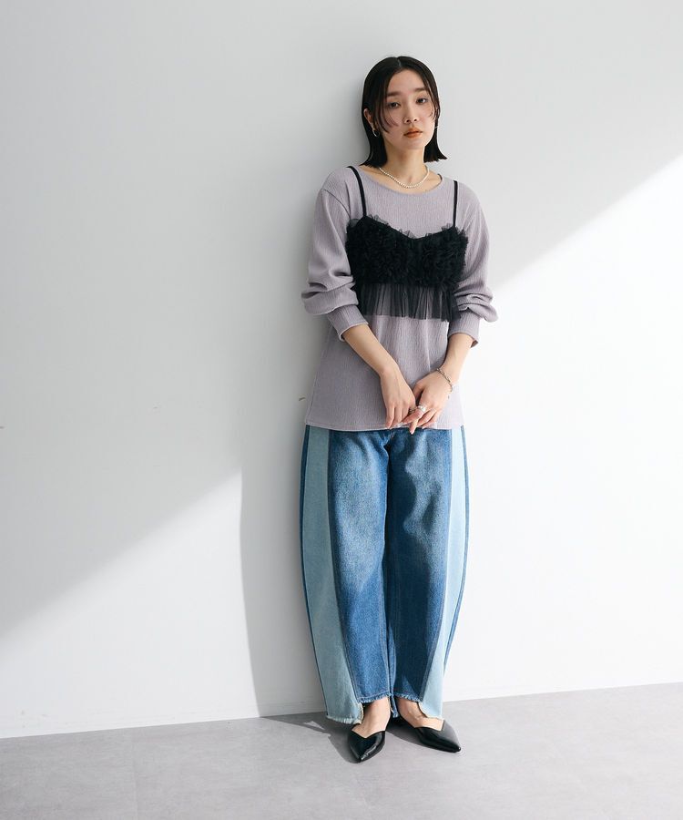 Green Parks「切り替えカーヴィーデニムパンツ」|デニム|