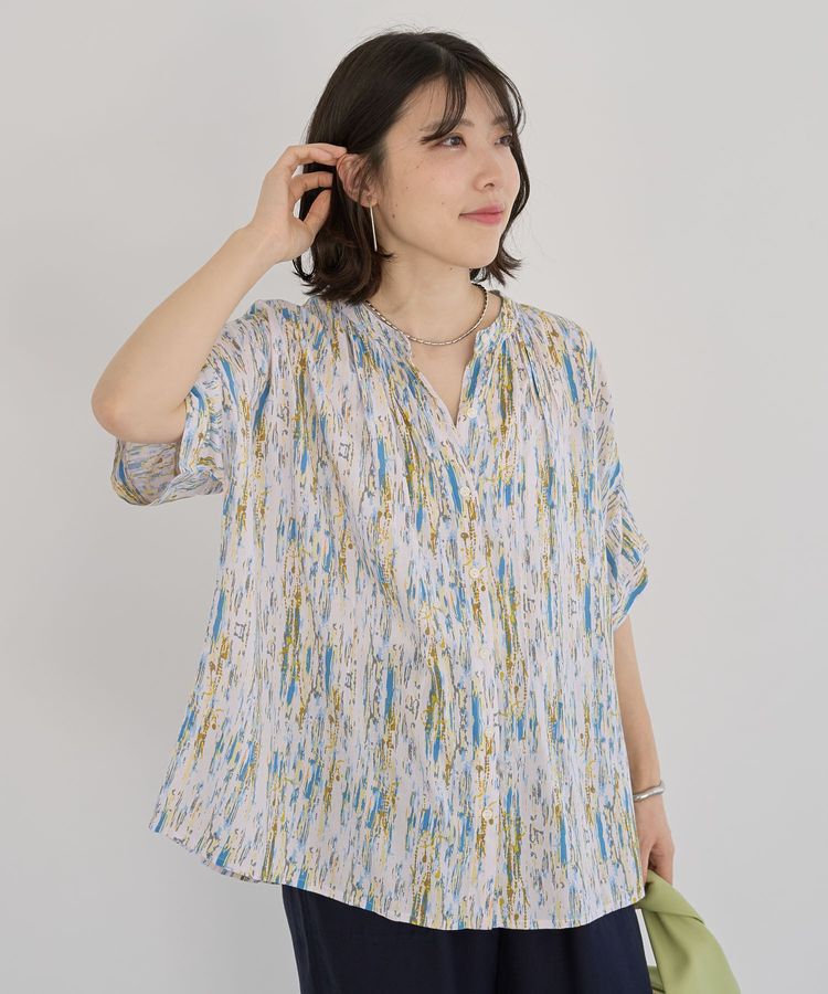 Green Parks「アソート柄さらっとレーヨンブラウス」|シャツ・ブラウス|Multi