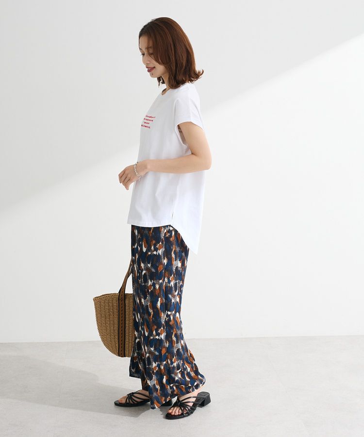 Green Parks「・swing by フレンチスリーブ刺繍TEE」|Tシャツ・カットソー|