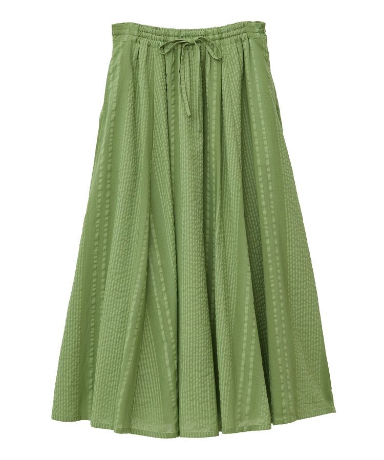 Green Parks「インド綿 シアーサッカーギャザースカート」|スカート|Green