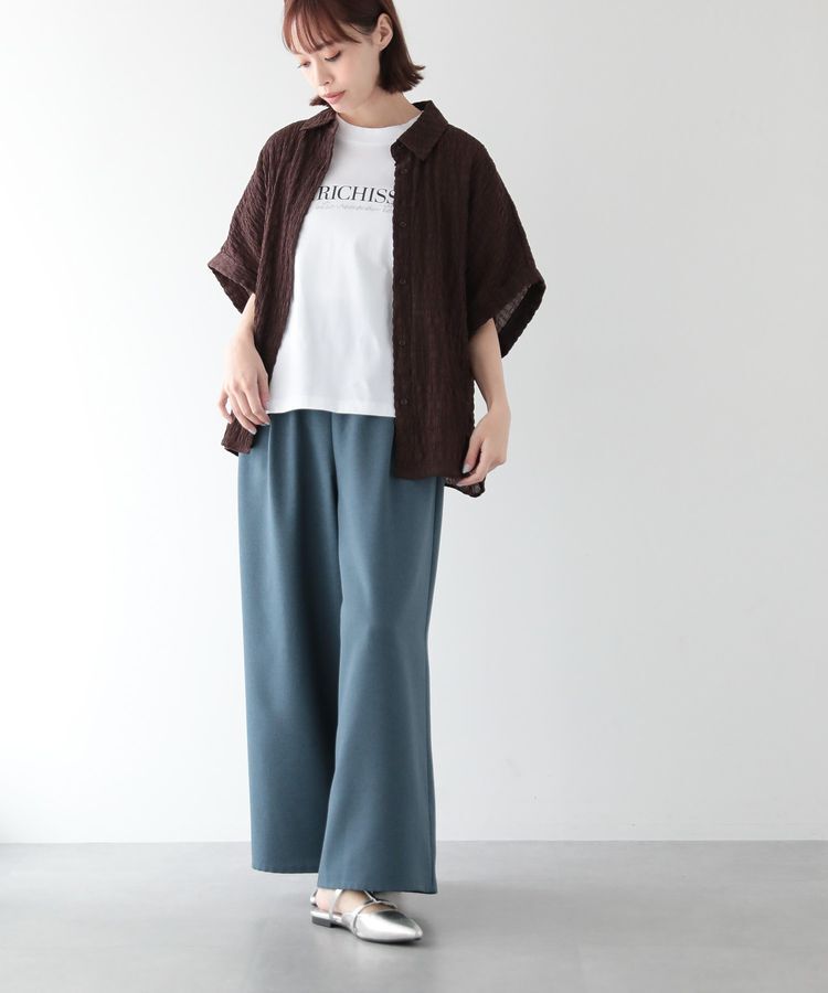 Green Parks「シアーシャーリングフレンチスリーブシャツ」|シャツ・ブラウス|