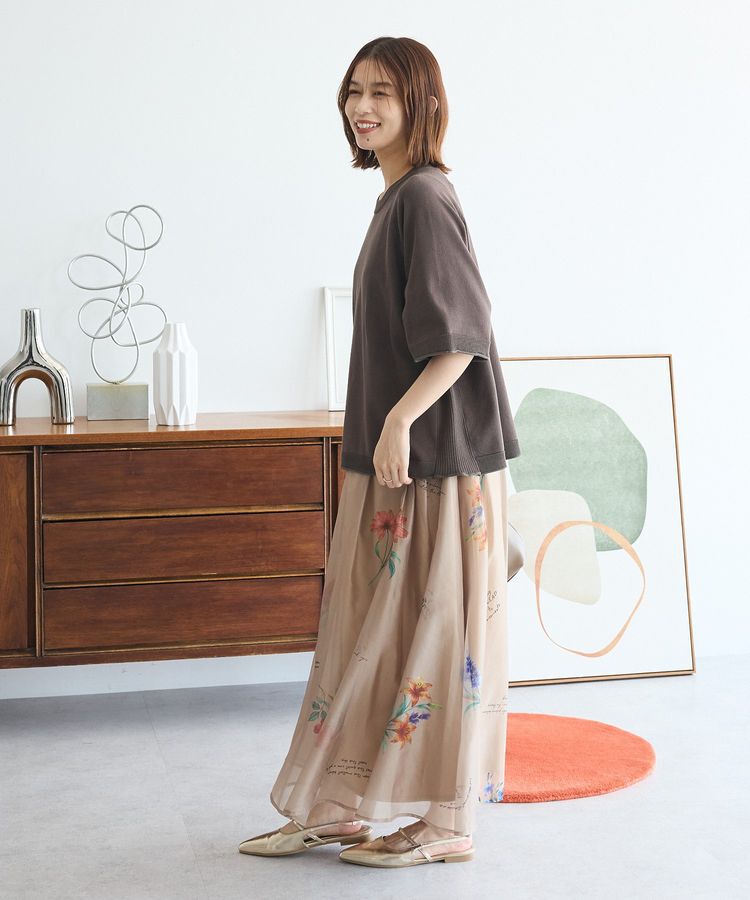 Green Parks「トレーナー風ニットプルオーバー」|ニット・セーター|