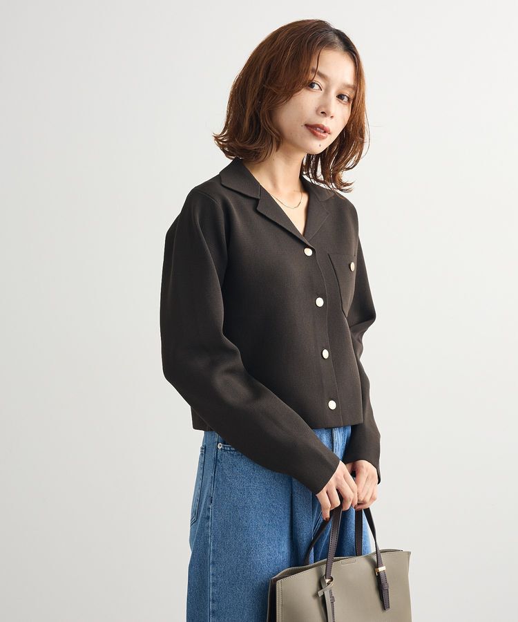 Green Parks「・swing by ニット開襟カーディガン」|カーディガン|