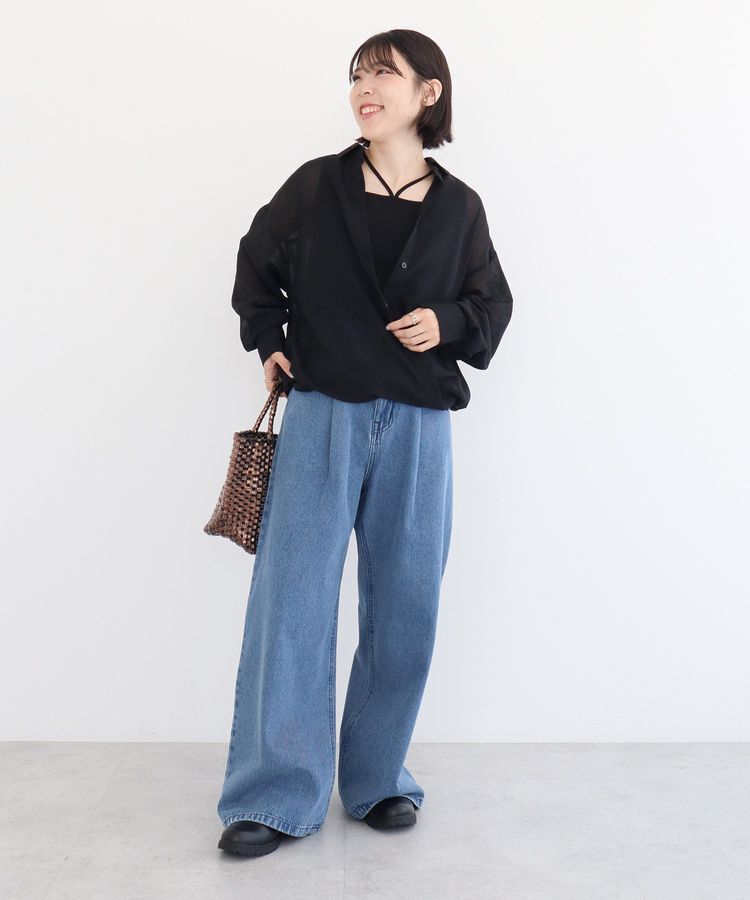 Green Parks「・SUGAR SPOON デニムワイドパンツ」|デニム|