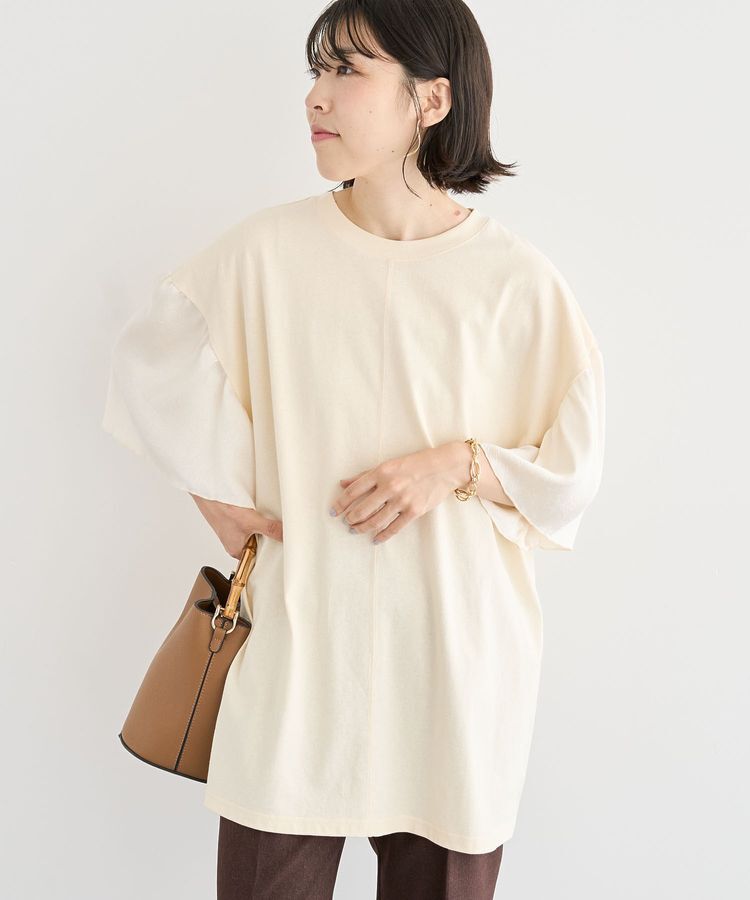 Green Parks「袖サテンドッキングチュニック」|チュニック|