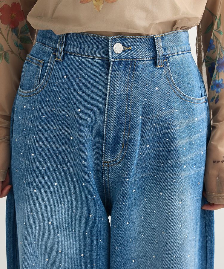 Green Parks「・ELENCARE DUE ラインストーンデニム」|デニム|