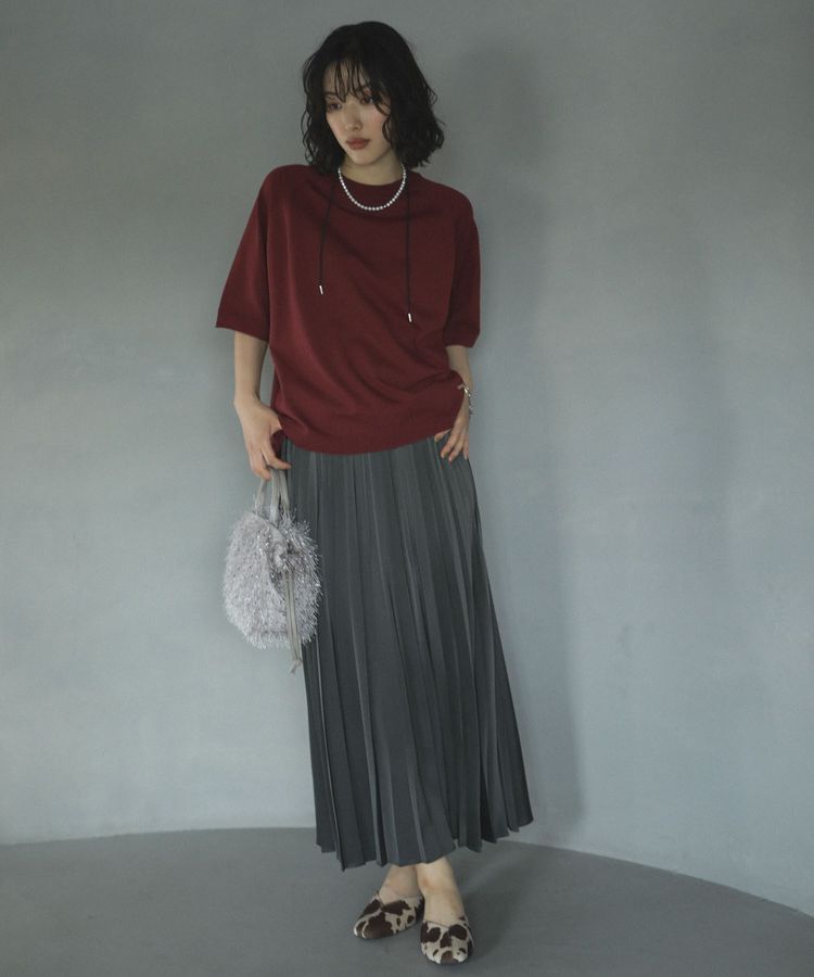 Green Parks「サテン変形プリーツスカート」|スカート|