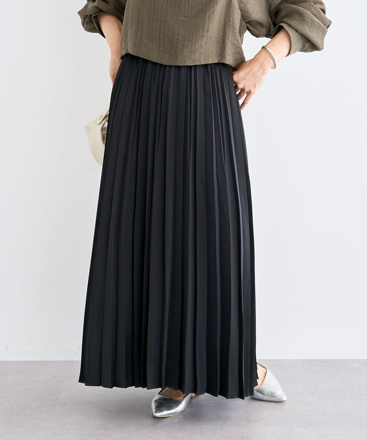 Green Parks「サテン変形プリーツスカート」|スカート|