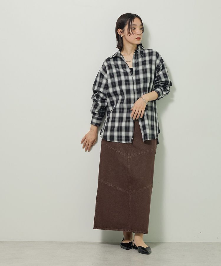 Green Parks「デニムタイトロングスカート」|タイト|