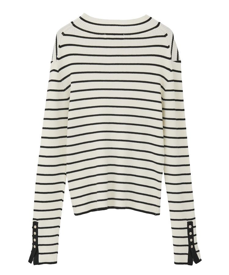 Green Parks「袖口金釦リブニットプルオーバー」|ニット・セーター|