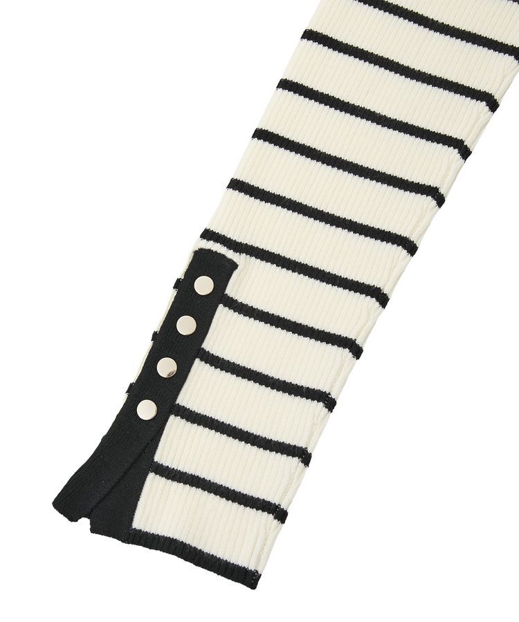 Green Parks「袖口金釦リブニットプルオーバー」|ニット・セーター|