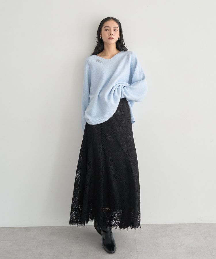 YECCA VECCA「Vネックルーズニット」|ニット・セーター|