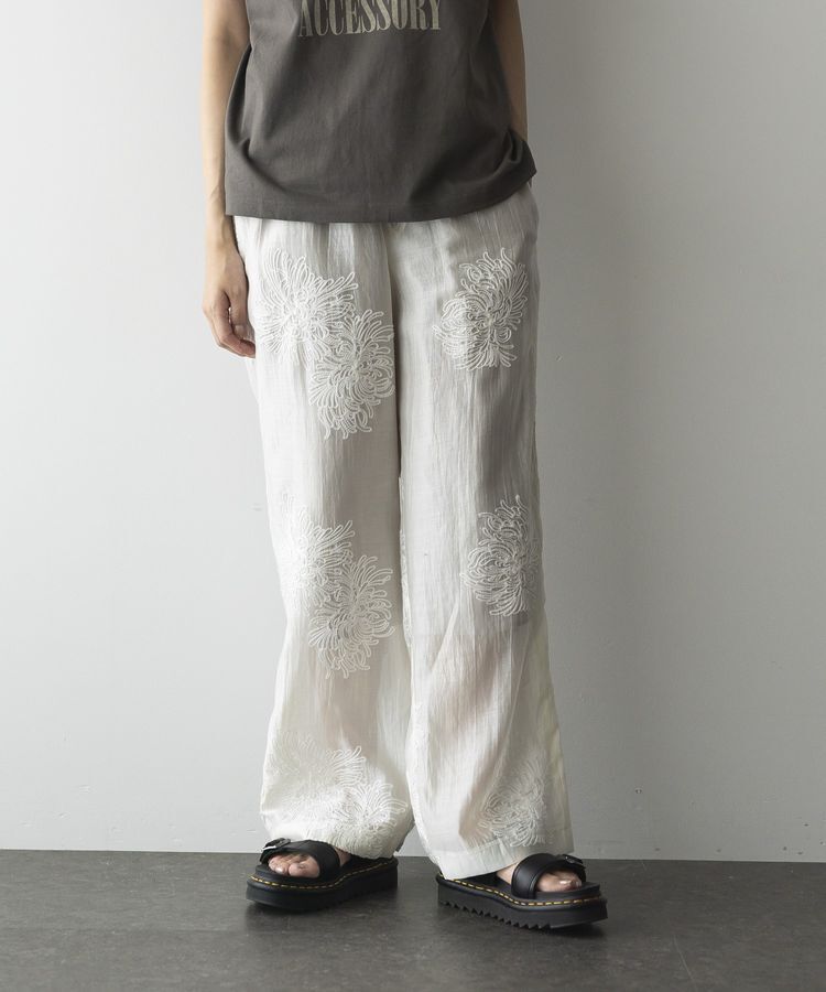 GARAGE OF GOOD CLOTHING「シアー刺繍ドロストストレートパンツ」|その他|