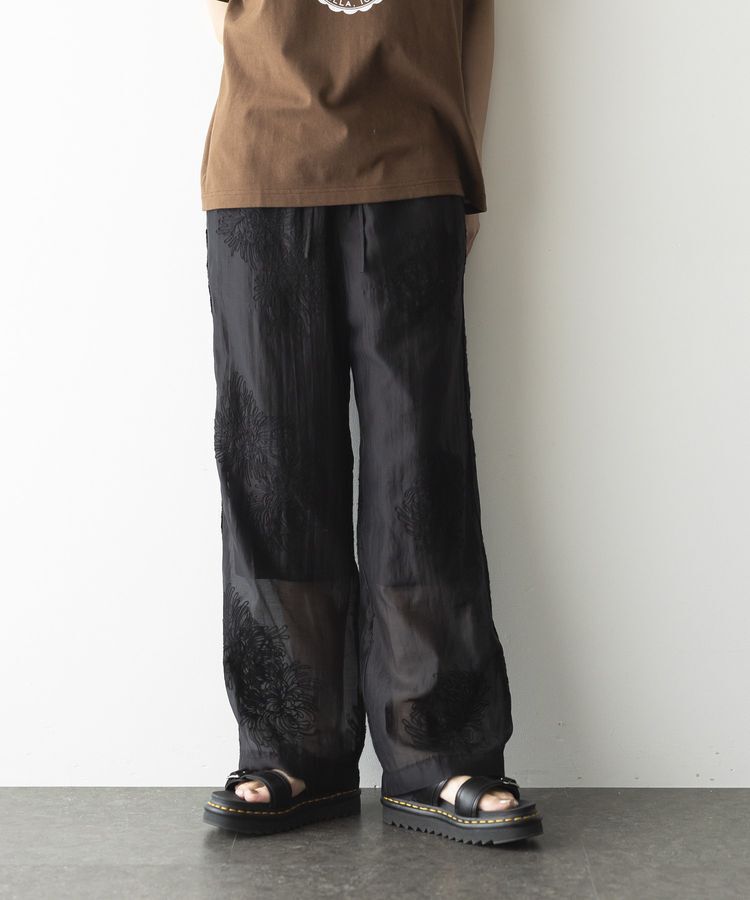 GARAGE OF GOOD CLOTHING「シアー刺繍ドロストストレートパンツ」|その他|