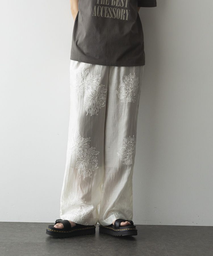 GARAGE OF GOOD CLOTHING「シアー刺繍ドロストストレートパンツ」|その他|