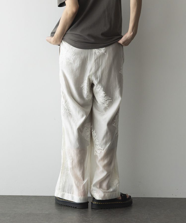 GARAGE OF GOOD CLOTHING「シアー刺繍ドロストストレートパンツ」|その他|