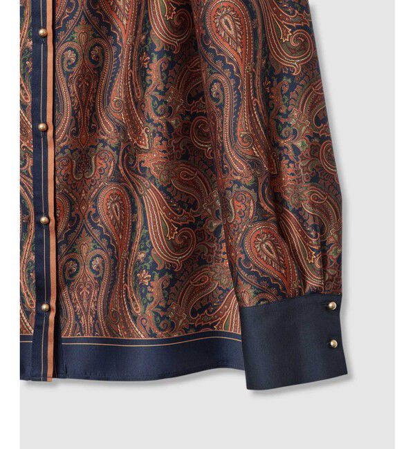 allureville「OFFICINAペイズリープリントブラウス」|シャツ・ブラウス|