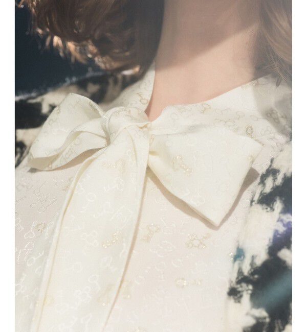 LOULOU WILLOUGHBY「【LOULOU WILLOUGHBY】KEYジャガードボウタイブラウス」|シャツ・ブラウス|