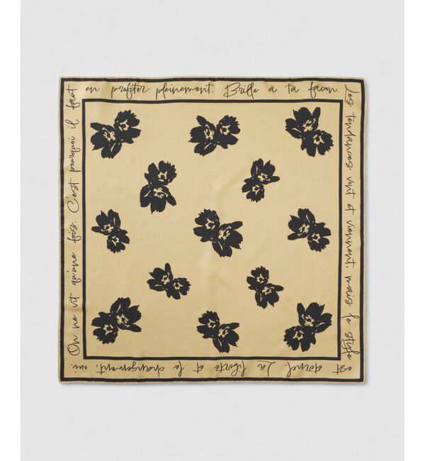 allureville「スケッチフラワースカーフ」|バンダナ・スカーフ|