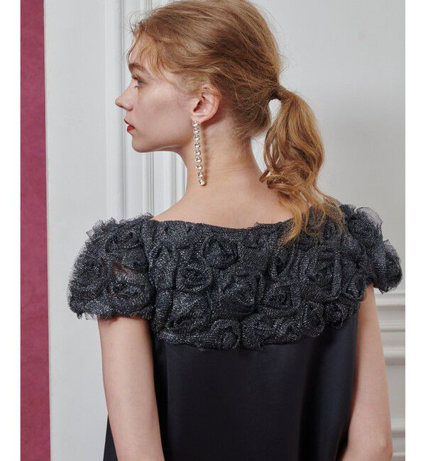 LOULOU WILLOUGHBY「【LOULOU WILLOUGHBY】チュールローズワンピース」|ワンピース|