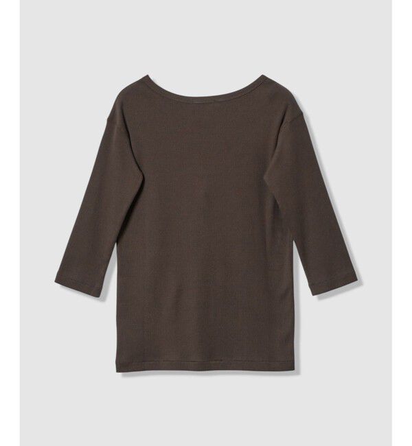 allureville「テレコ3/4スリーブボートネックプルオーバー」|Tシャツ・カットソー|