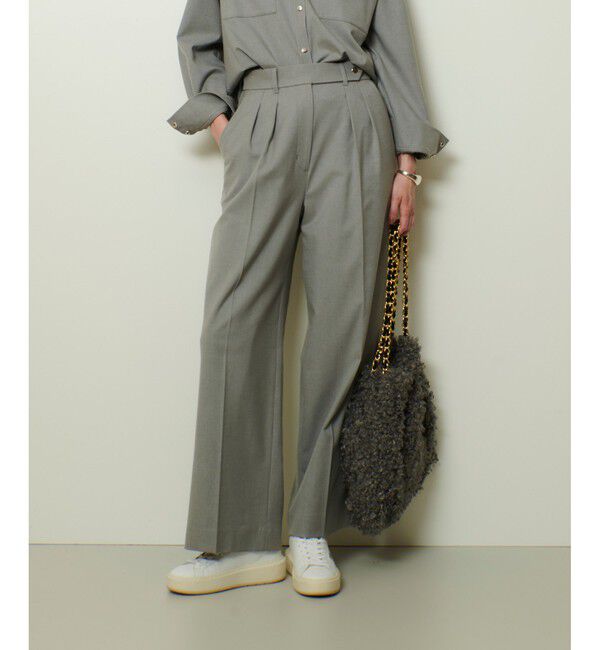 allureville「サキソニードットベルトパンツ」|スラックス|