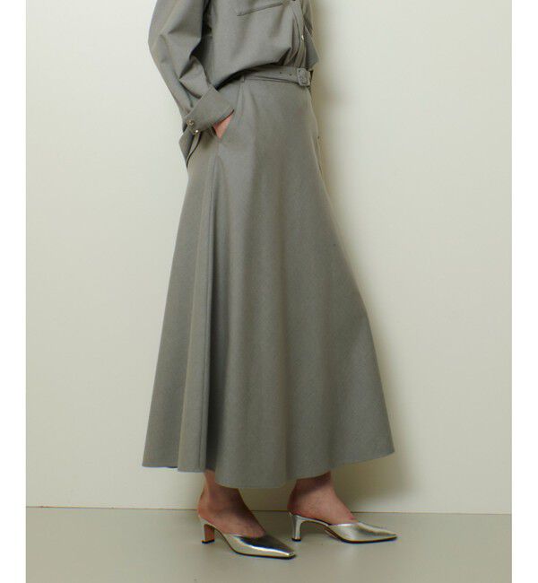 allureville「サキソニーベルテッドナロースカート」|スカート|