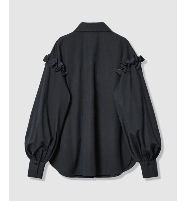 LOULOU WILLOUGHBY「【LOULOU WILLOUGHBY】メニーリボンパフスリーブシャツ」|シャツ・ブラウス|