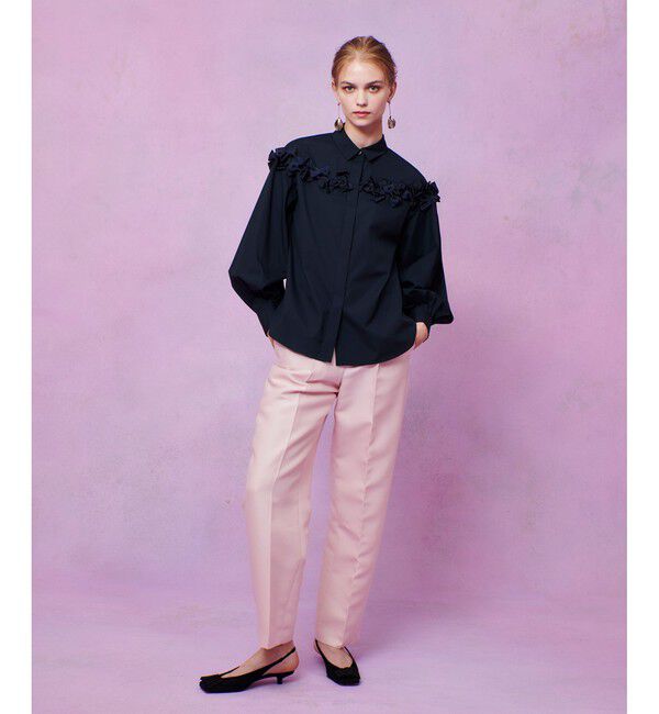 LOULOU WILLOUGHBY「【LOULOU WILLOUGHBY】メニーリボンパフスリーブシャツ」|シャツ・ブラウス|