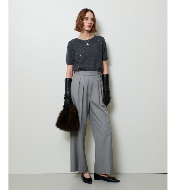 allureville「エンブロイダリードットプルオーバー」|ニット・セーター|