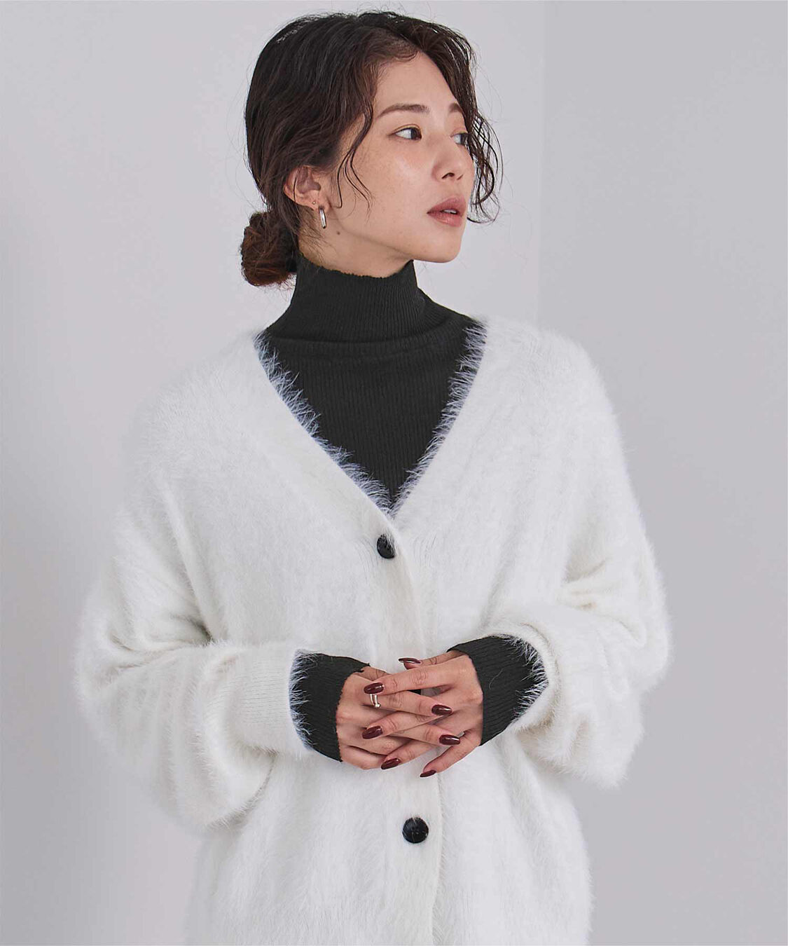 ur's「ウールブレンドハイネックリブニット」|ニット・セーター|ブラック