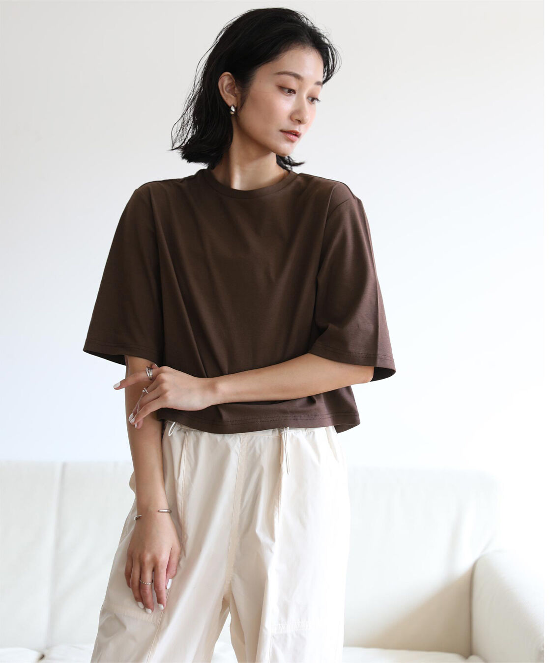 ur's「汗染み防止クロップドTシャツ」|Tシャツ・カットソー|