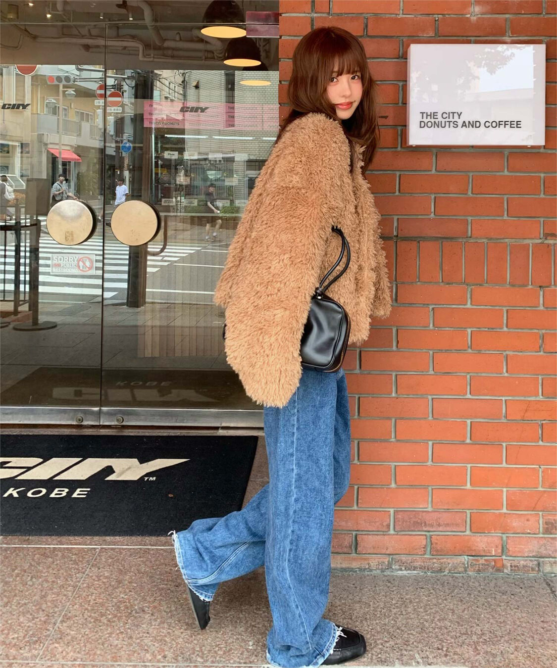 titivate「【いつきさんコラボアイテム】中綿キルティングプードルフェイクファージャケット」|ノーカラージャケット|