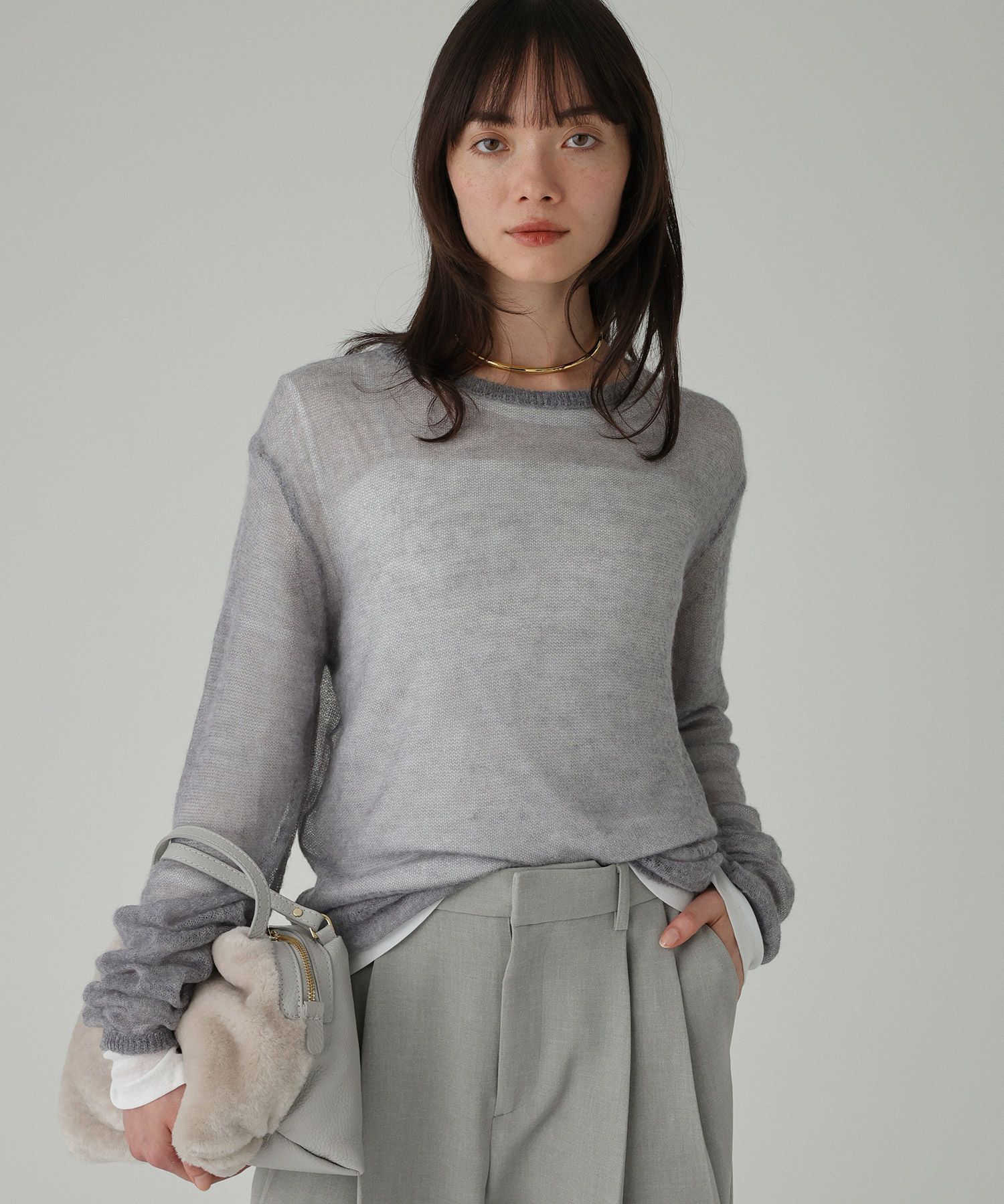  「【RIPANI】ムートンレザーBAG」|ハンドバッグ|