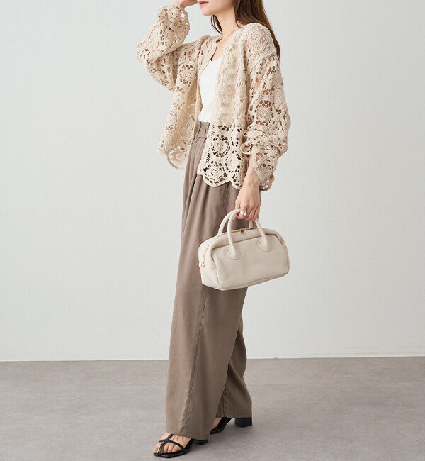  「【25AW】カギ針編み風カーディガン」|カーディガン|