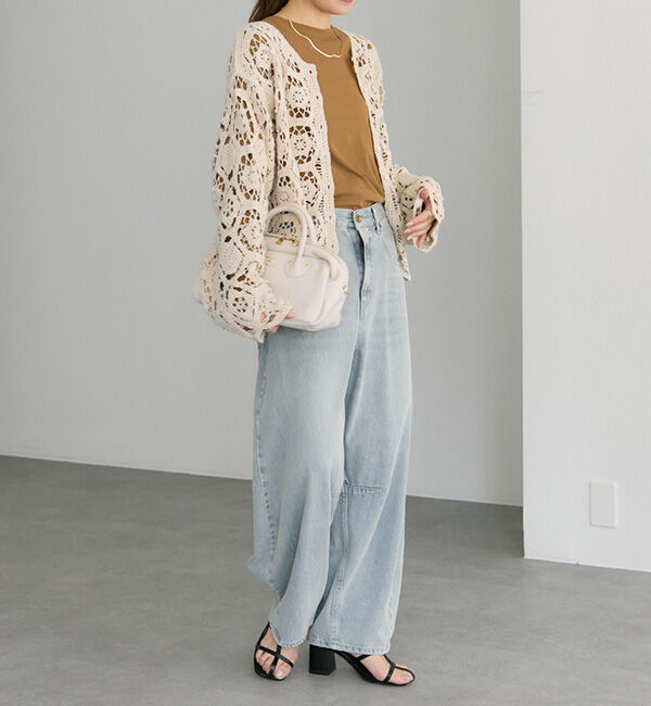  「【25AW】カギ針編み風カーディガン」|カーディガン|