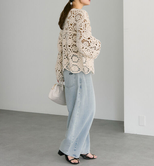  「【25AW】カギ針編み風カーディガン」|カーディガン|