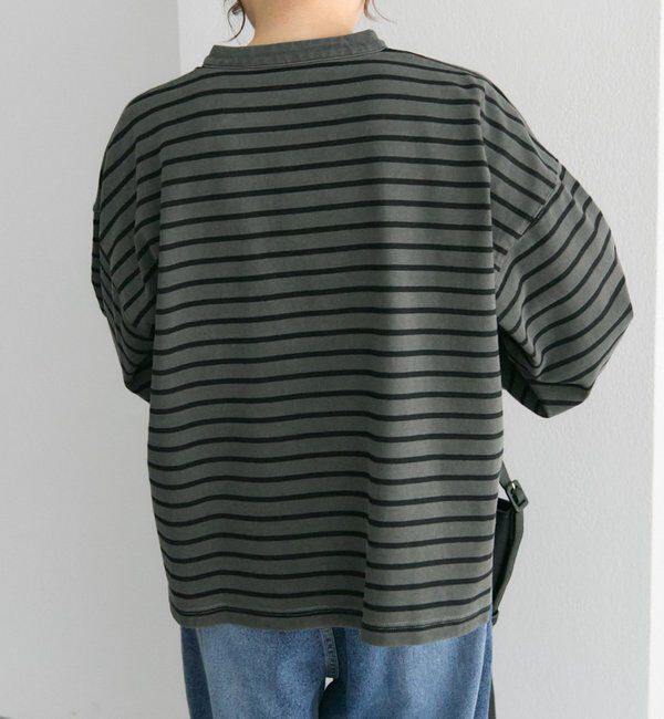  「ピグメントボーダーヘンリーネックカットソー」|Tシャツ・カットソー|