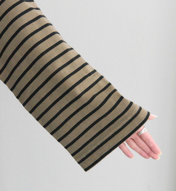  「ピグメントボーダーヘンリーネックカットソー」|Tシャツ・カットソー|