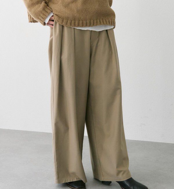  「コットンレーヨンツータックワイドパンツ」|その他|