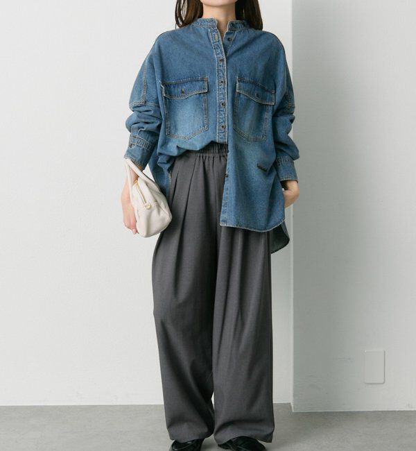  「ウール混ウエストゴムツータックパンツ」|その他|