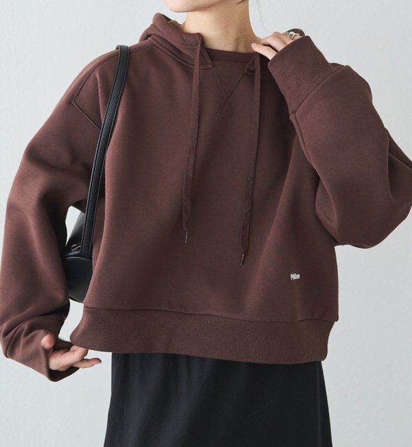  「裏起毛スウェットショートパーカー」|プルオーバー|